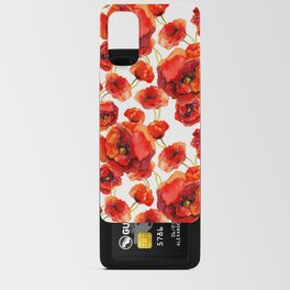 Red poppy pattern Android Card Case