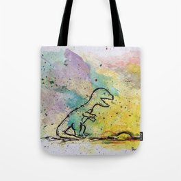 Dinosaur - 4, May 2014 - Tonight's Watercolor Tote Bag