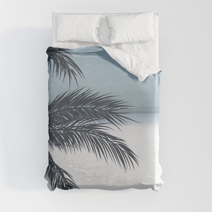 Palm and Ocean Duvet Cover