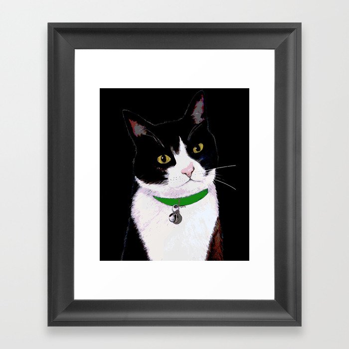 Tuxedo Cat Framed Art Print