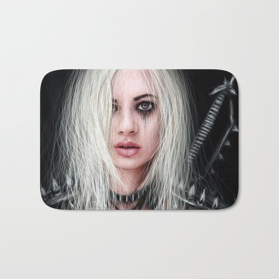 Sword In the Dark: A Gothic Warrior Bath Mat