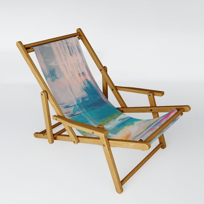 Pastel Abstract Art Sling Chair