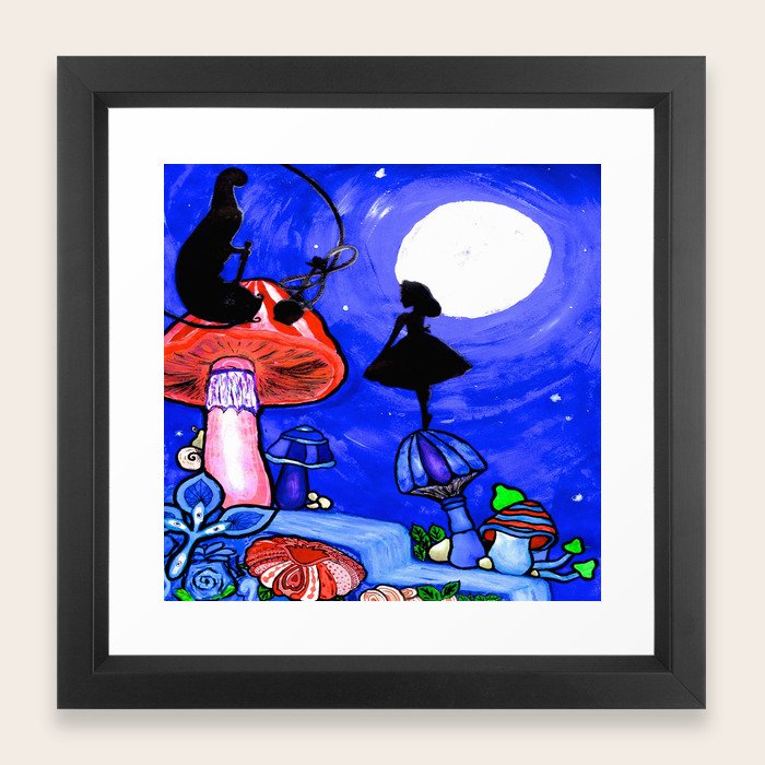 Trippy Original Alice In Wonderland By The Moon Mushroom Mixed