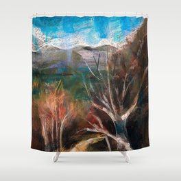 Patagonian Dreams in Pastels Shower Curtain