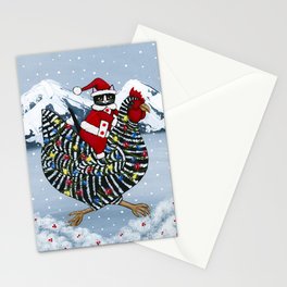Christmas Chicken Ride Stationery Card