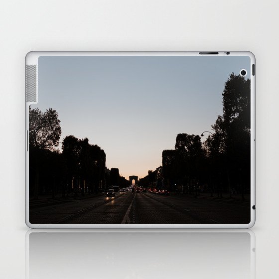 Arc de Triomphe, Paris France | Parisian Wanderlust Travel Print, Sunset, Fine Art Photography Laptop & iPad Skin