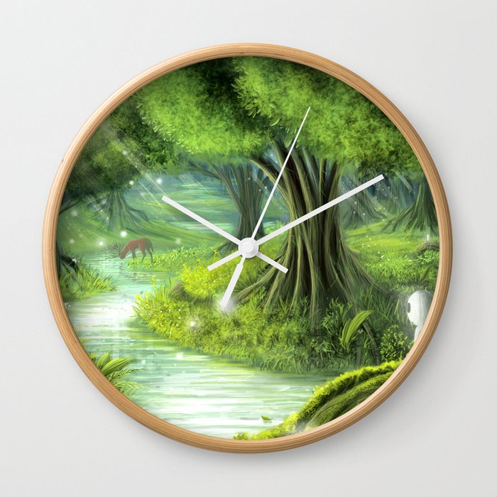 Forest Spirits Wall Clock
