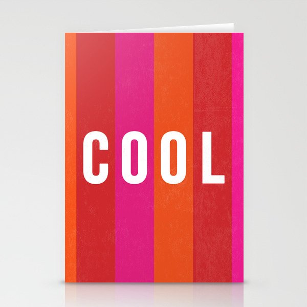 Cool Type on Warm Colors Stationery Cards