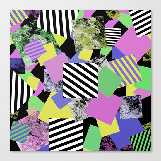 Crazy Squares - Abstract, Geometric Pop Art Canvas Print