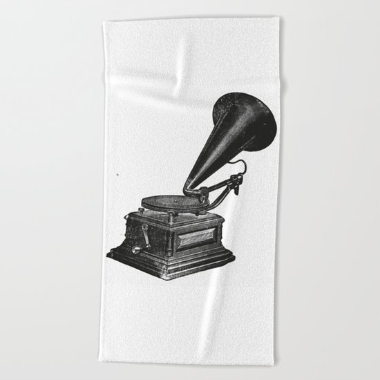 Gramophone 2 Beach Towel