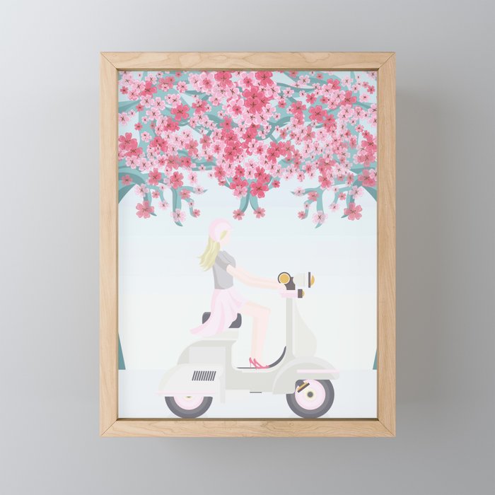 Cherry Blossom in Japan Framed Mini Art Print
