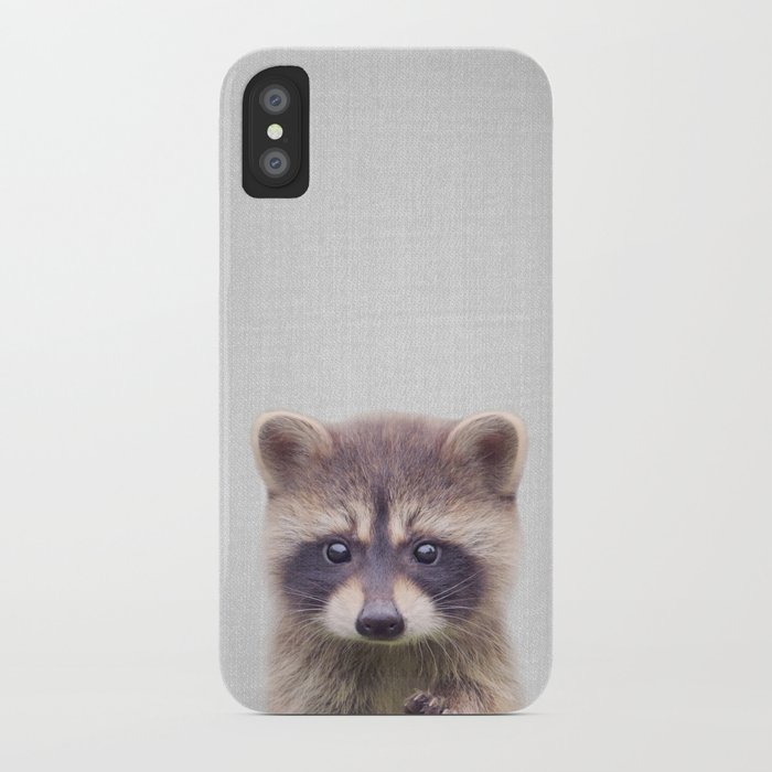raccoon - colorful iphone case