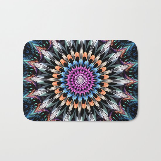 The flower of happiness Bath Mat