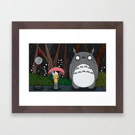 Tim Burton Totoro Framed Art Print