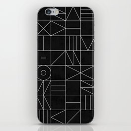 My Favorite Geometric Patterns No.9 - Black iPhone Skin