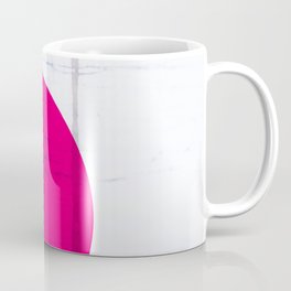 Pink Circle Straight Lines Abstract Black and White Coffee Mug
