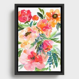 bouquet of huge peonies Framed Canvas