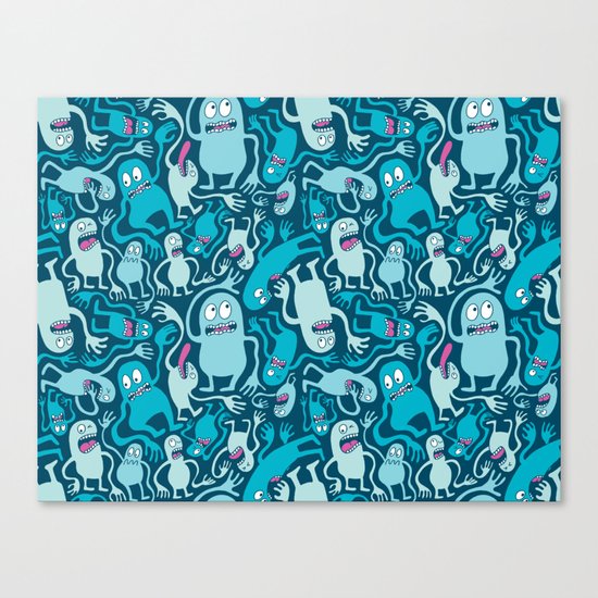 Monster Pattern Canvas Print