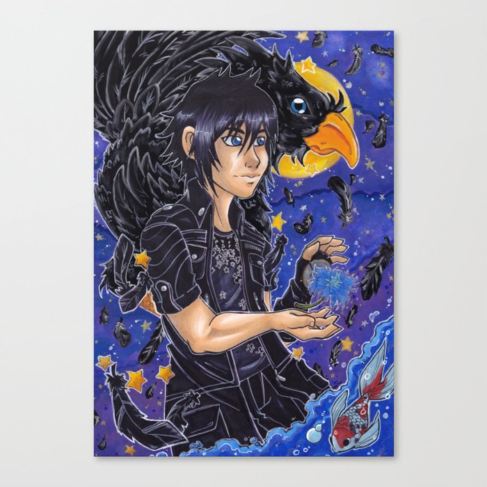 Noctis and Chocobo Canvas Print
