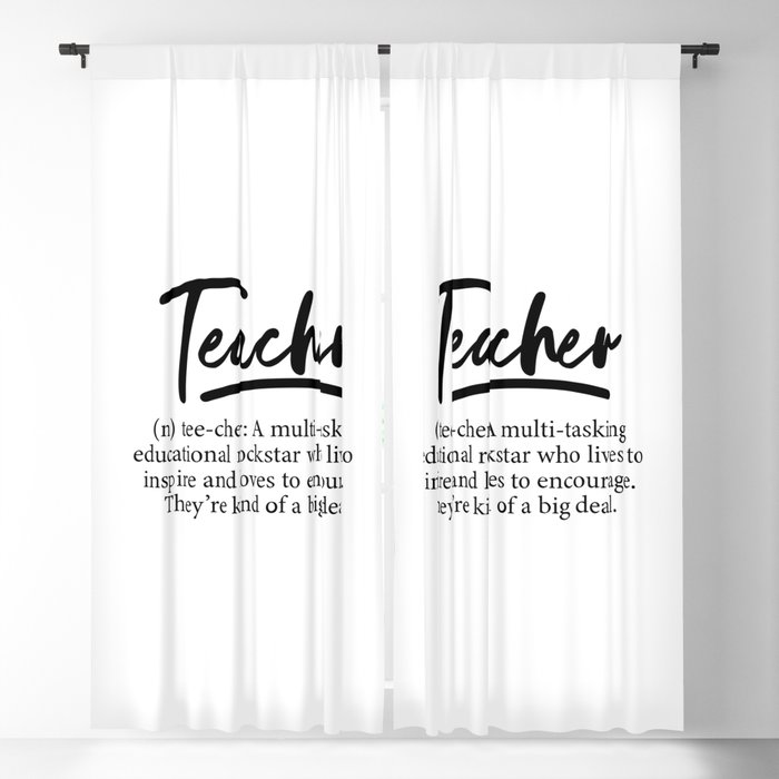 Teacher Definition Blackout Curtain By Purple Blob Art Society6