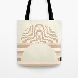 Geometric lines in Shades of Coffee and Latte 4 (Sunrise and Sunset) Tote Bag