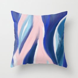 Midnight Blue + Pink Throw Pillow