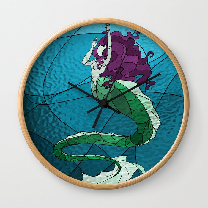 Primeval Mermaid Wall Clock