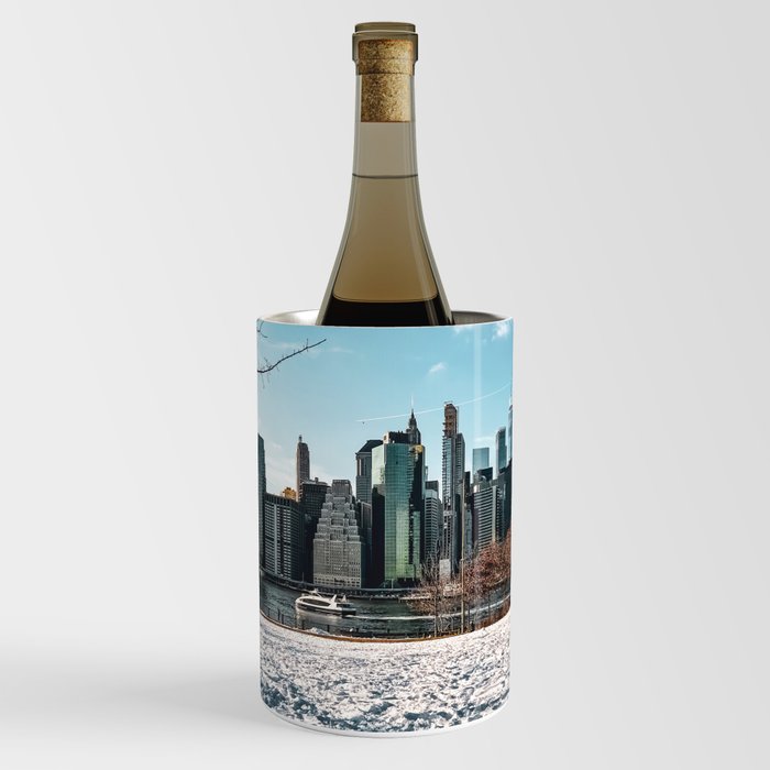 New York City Manhattan skyline during winter Wine Chiller