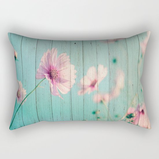 Sweet Flowers on Wood 07 Rectangular Pillow