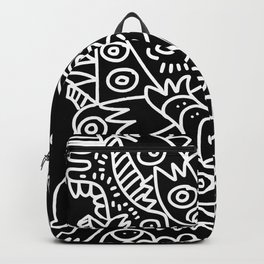 Black and White Street Art Tribal Graffiti Backpack