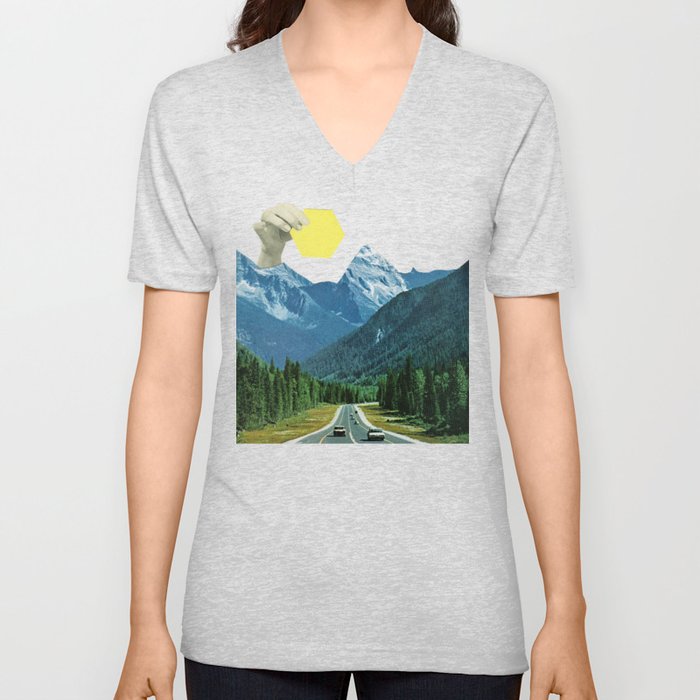 Moving Mountains V Neck T Shirt