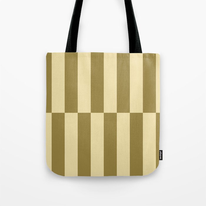Strippy - Butter and Olive Tote Bag