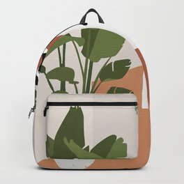 Plant lady and her cat Backpack | Wall, Jungle, Nature, Lady, Orange, Palm, Graphicdesign, Desert, Cat, Plant 