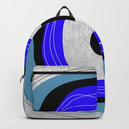 Abstract Turkish Art Designs with an Ocean Feel, Modern Evil Eye Protection " Take me there" Backpack