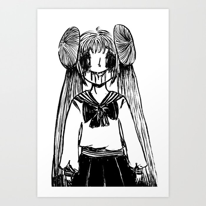 Creepypasta Girl Art Print By Catnaplover Society6