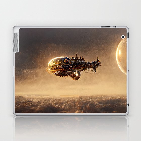Steampunk Spaceship Laptop & iPad Skin