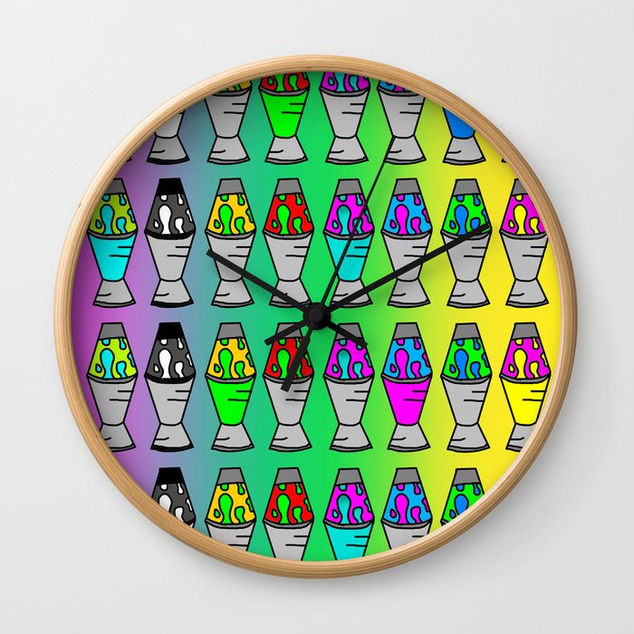 Lava Lamp Colorful Pattern Wall Clock