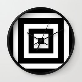 Abstract geometric pattern - black and white. Wall Clock