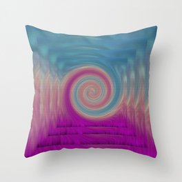 Rippling Spiral in Aqua, Silver and Purple Throw Pillow | Geometricart, Pattern, Kidsart, Sixties, Spiralart, Amaraceline, Psychedelic, Pop Art, Beautiful, Ripples 