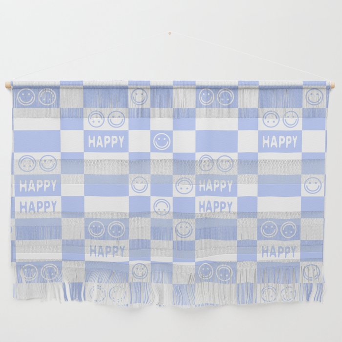 HAPPY Checkerboard 2.0 (Pastel Very Peri Color) Wall Hanging