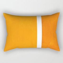 Antique Yellow  & Yellow Ochre Mid Century Modern Abstract Minimalist Rothko Color Field Squares Rectangular Pillow