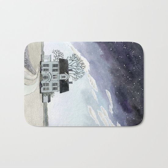 House under the Starry Skies Bath Mat
