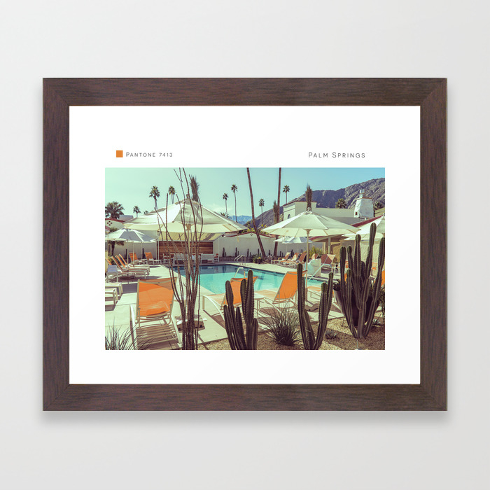 Pantone Palm Springs Pool Framed Art Print By Infullcolor Society6