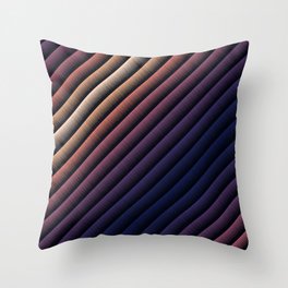 Fading Diagonal Neon Blue Throw Pillow
