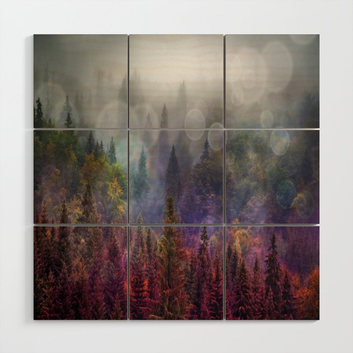 Four Seasons Forest Wood Wall Art