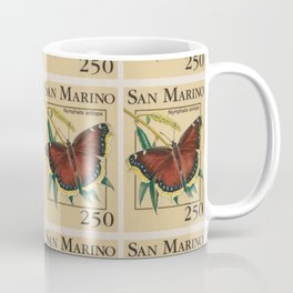 San Marino butterflies post stamp collage Coffee Mug