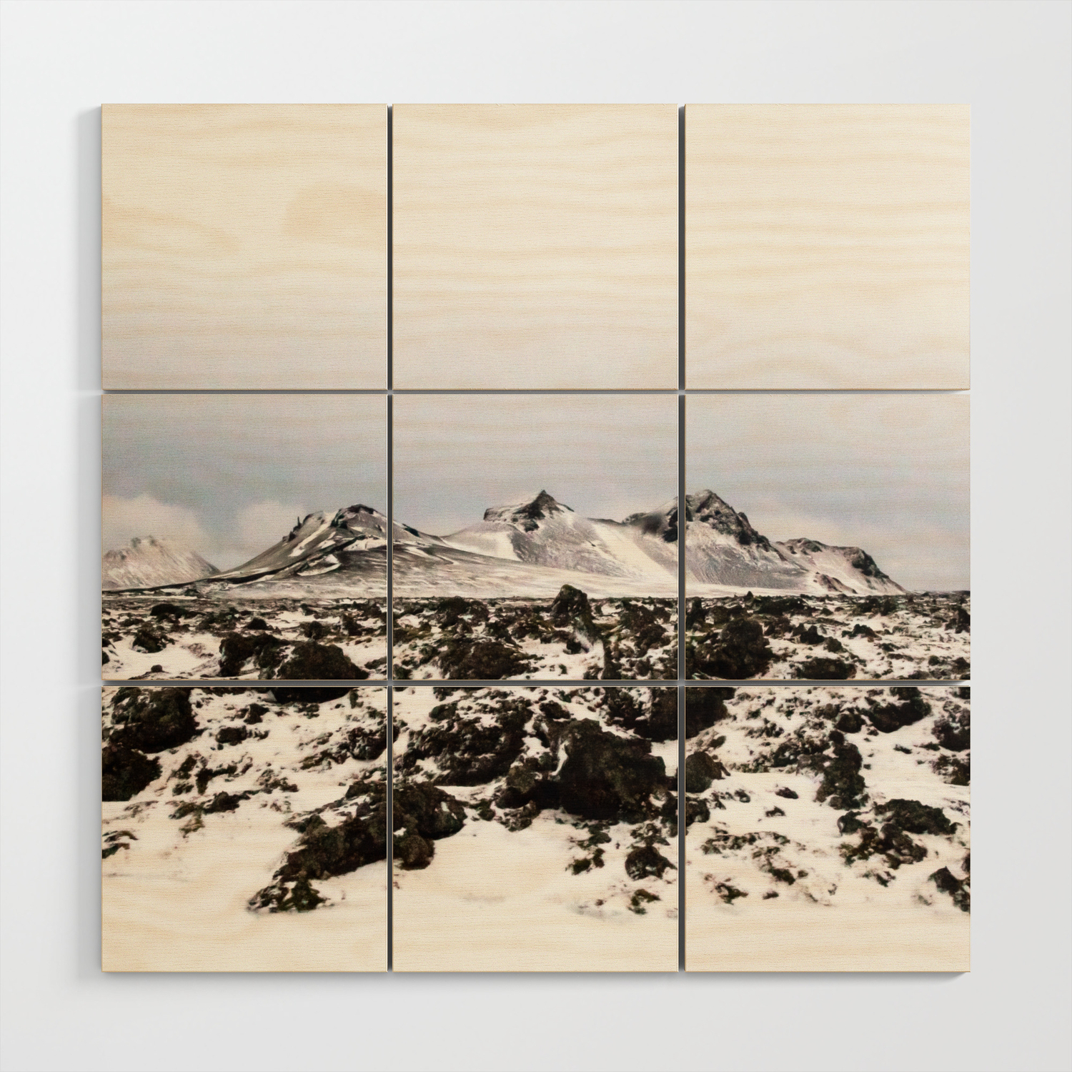 Winter Scene In The Icelandic Highlands Photography Wood Wall