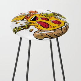 Pizza , Pizza for kids, Pizza for girl, Pizza lovers Counter Stool