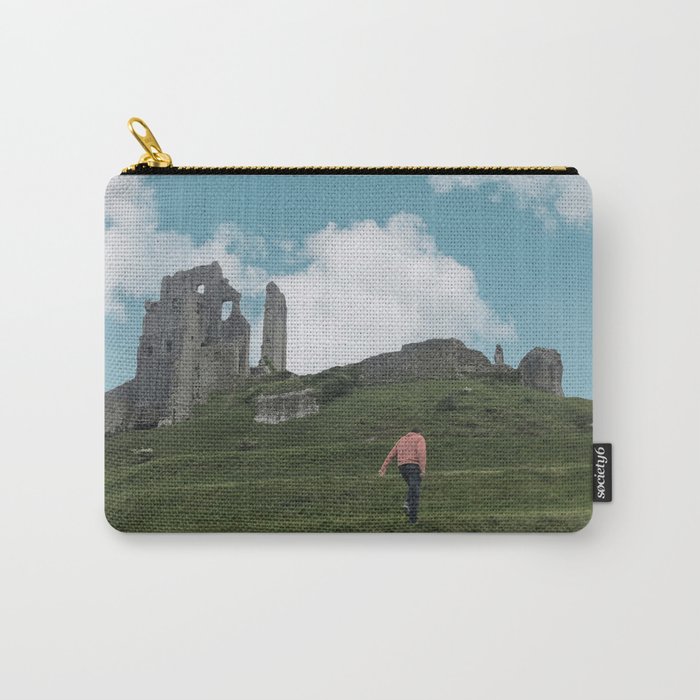 Corfe Castle and the Sky medieval Carry-All Pouch