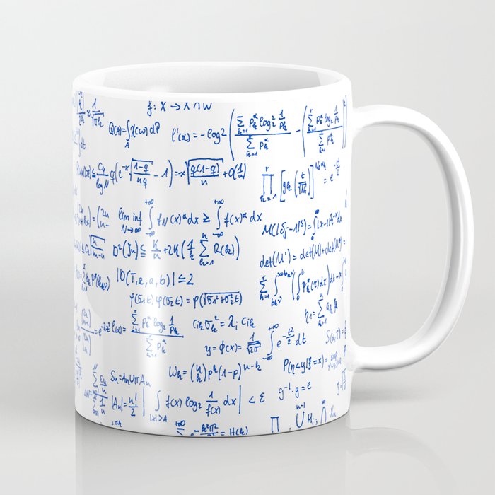 Blue Math Equations Coffee Mug